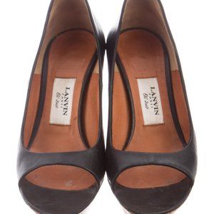 LANVIN Leather Pumps Size: 7 | IT 37